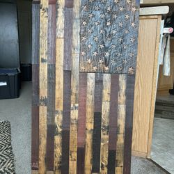Wooden American Flag
