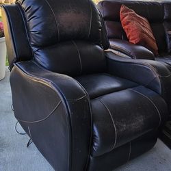 Brown Leather Electric Recliner