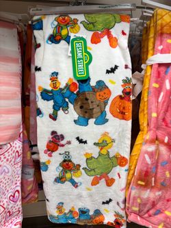 Sesame Street white Halloween blanket