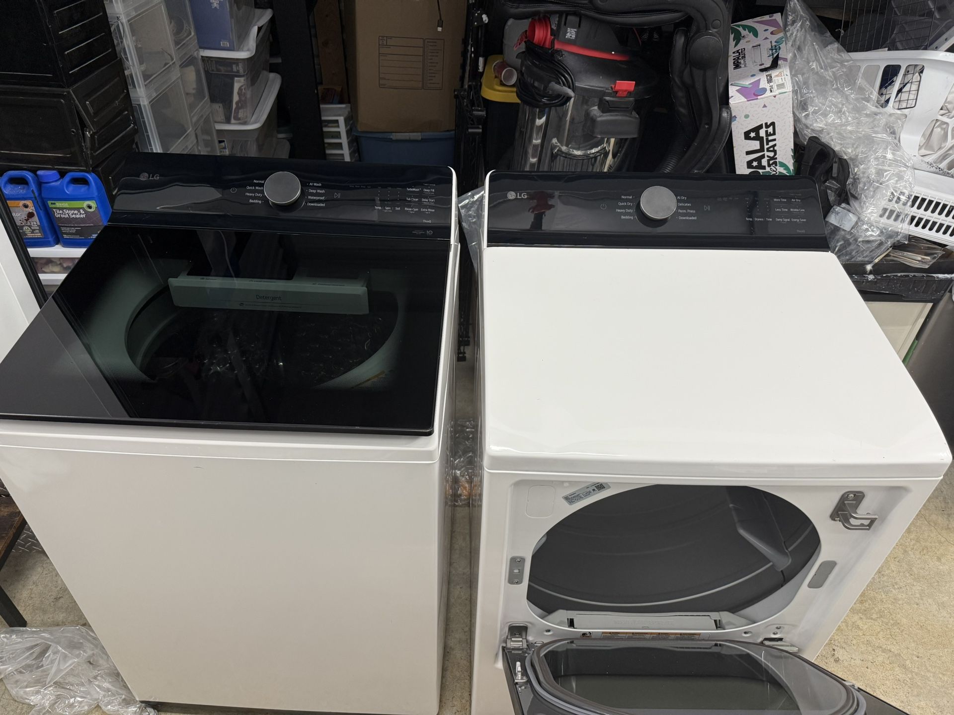 LG - SMART TOP LOAD WASHER AND DRYER