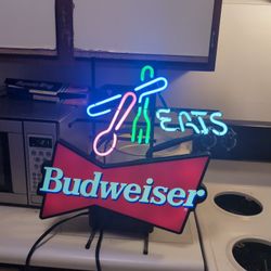 Budweiser Beer Eats Neon Sign
