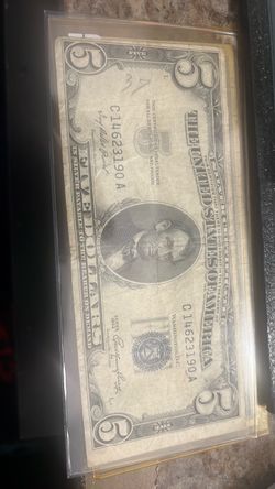 1953 five dollar silver certificate