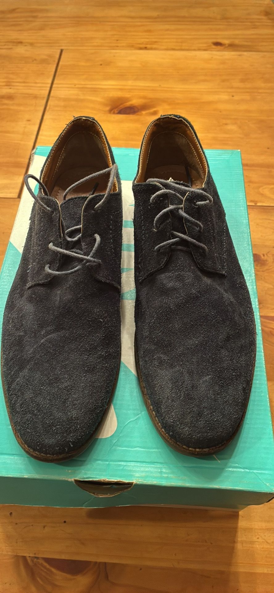 Navy Suede Dress Shoes