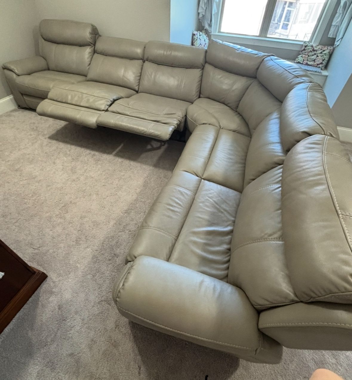Havertys Leather Sofa