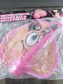 Bachelorette Pecker Bat & Balls Piñata