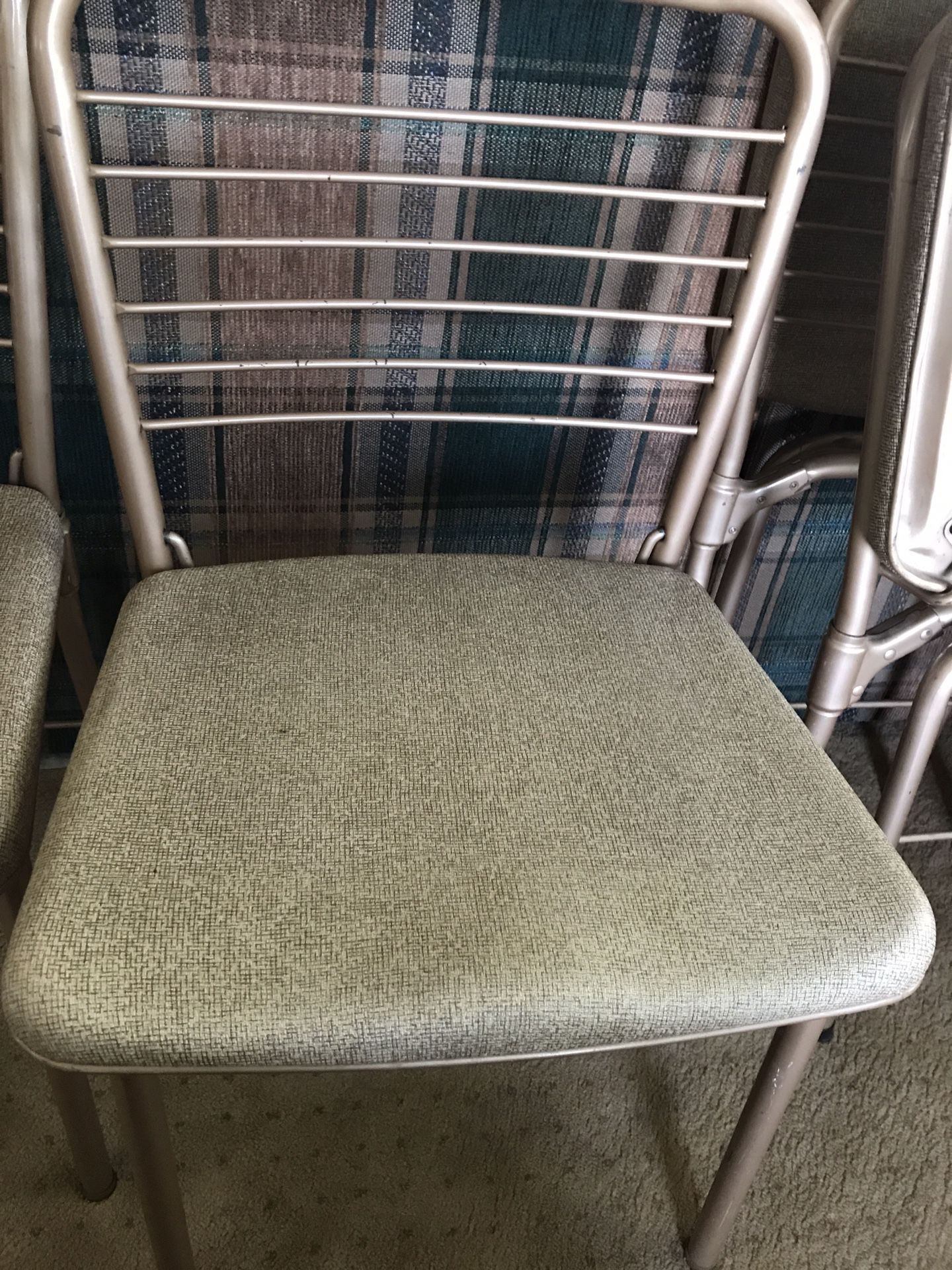 Vintage Kitchen Fold Away Chairs Set Of 4