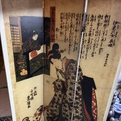Asian Theme Room Divider 3 Panel 