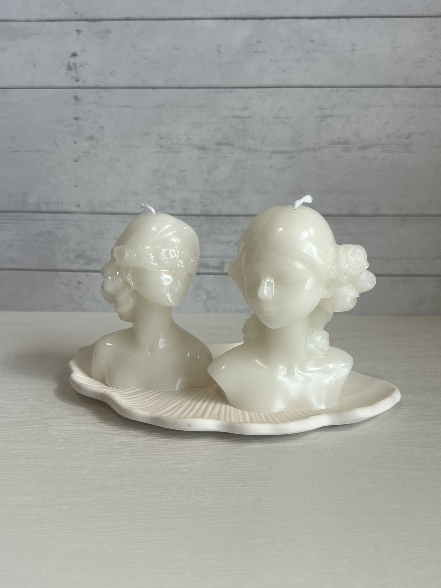 Luxury Scented Girl candles with white holder