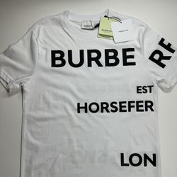 BURBERRY Horseferry Logo Men's White T-Shirt