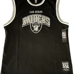 Las Vegas Raiders Embroidered Black Basketball Jersey Mens medium New