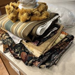 Huge box of BRAND NEW fabric, including Upholstery Fabric & Sewing Supplies