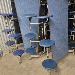 Cafeteria Tables Seat 12 School College High School Lunch Folding Rolling Tables $399. each