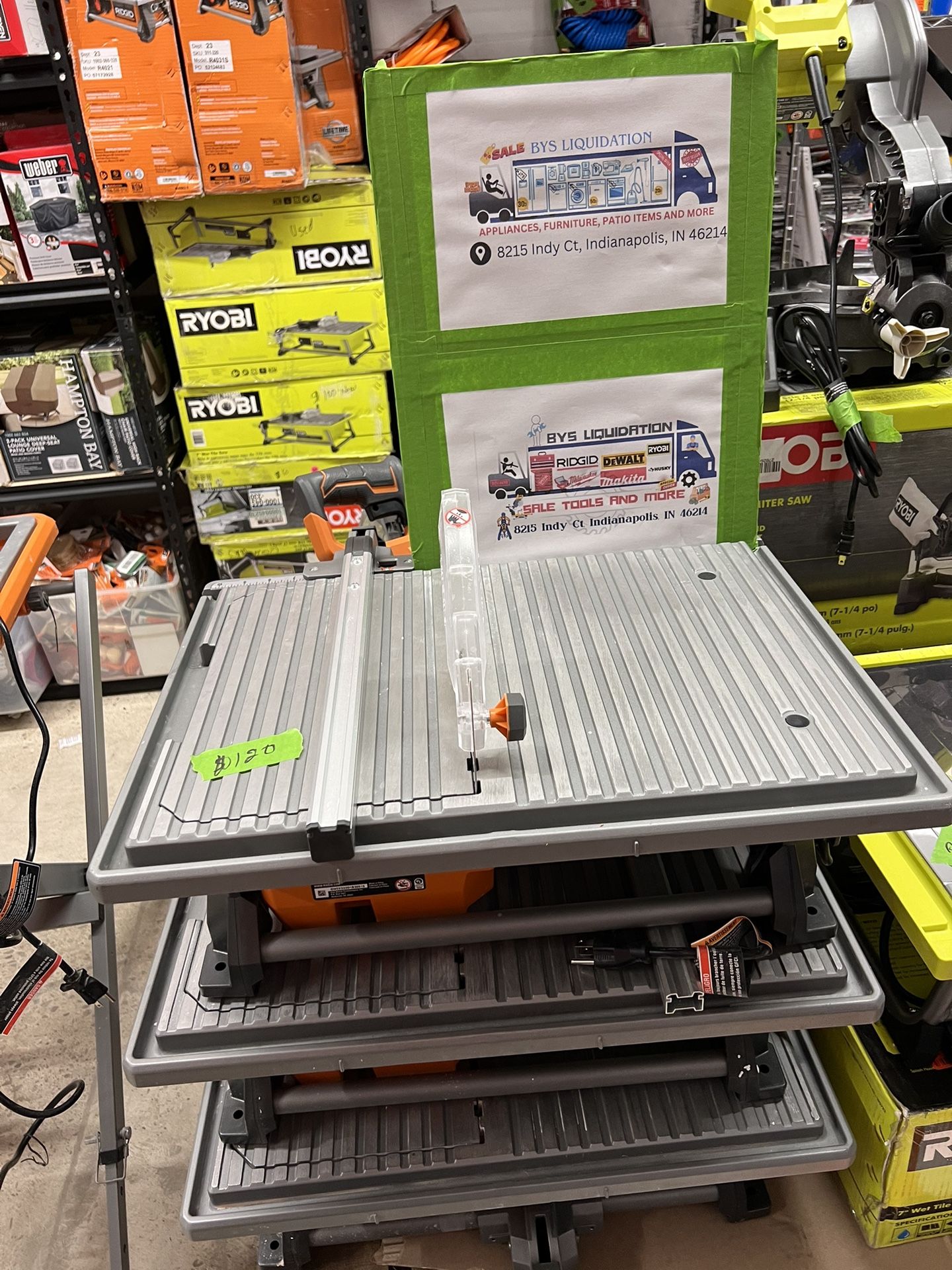 RIDGID 6.5-Amp 7 in. Blade Corded Table Top Wet Tile Saw Price-120$ Used