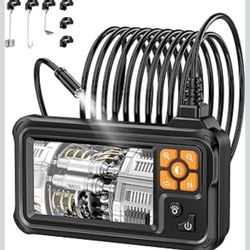 Industrial HD Digital Borescope, Lightswim 1080P 4.3" IPS Endoscope Inspection Camera with Handheld IP67 Waterproof Snake Sewer with 8 LED Lights 16.5