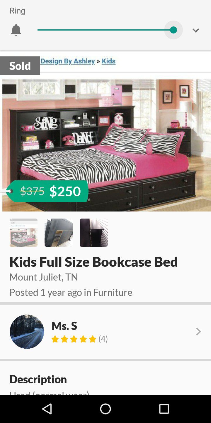 FULL SIZE BOOKCASE BED