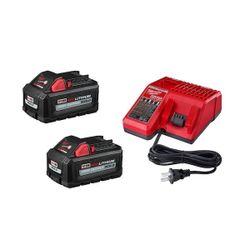 Milwaukee
M18 18-Volt Lithium-Ion High Output Starter Kit with Two 6.0 Ah Battery and Charger