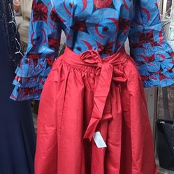 skirt  African  print  set