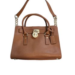 Michael Kors Saffiano Hamilton Satchel Tote Bag 