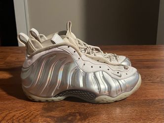 Nike Air Foamposite One Chrome White Basketball Sneakers 9