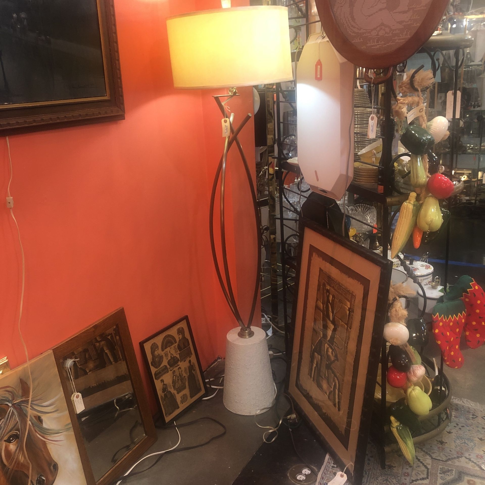 Mid Century Modern Metal Sculpture Lamp (#13)