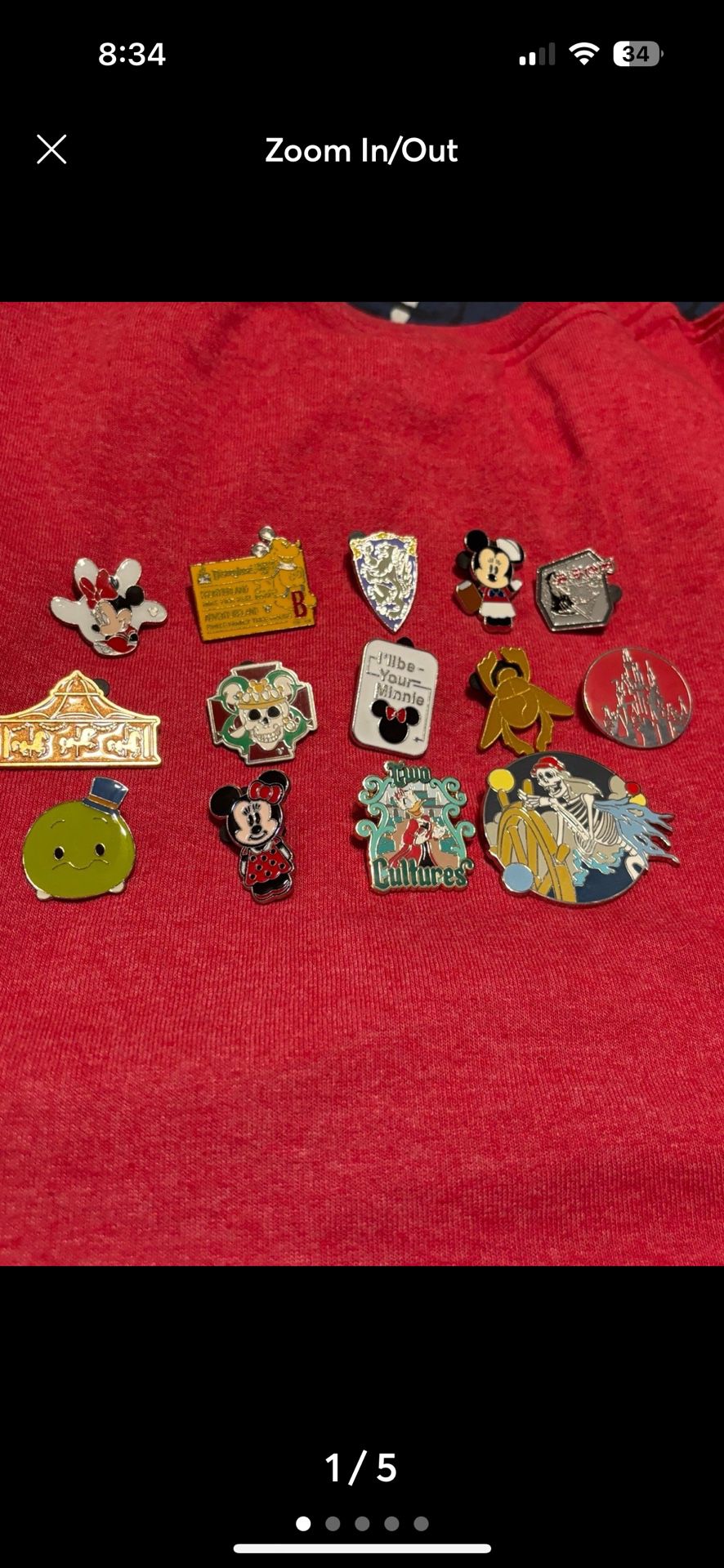 Lot Of 14 Disney Pins 