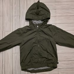 New Baby Gap- Toddler Unisex hooded Windbreaker Dinosaur Jacket