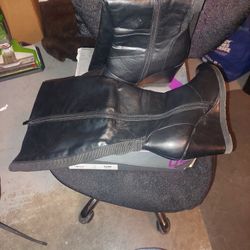 Over The Calf Wedge Boots