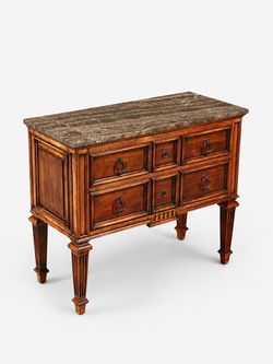 Vintage French Louis XVI Style Marble-Top Console Dresser by Ethan Allen, c.1970's - Delivery Available