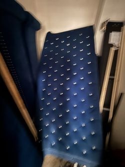 Ashley Furniture King Size Blue Suade Bed Frame And Head Board $200 OBO  Pick Up Only !!!!