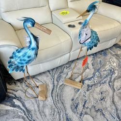 New Pair Of Metal Herons 