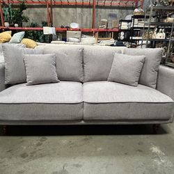 85” Modern Light Gray Sofa – Soft Fabric 