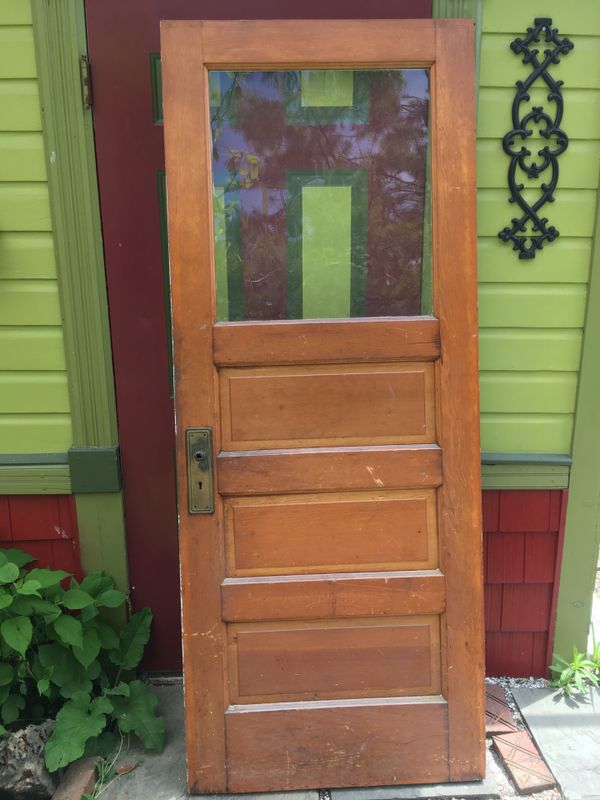 Antique farmhouse exterior door with wavy glass for Sale in Chicago, IL