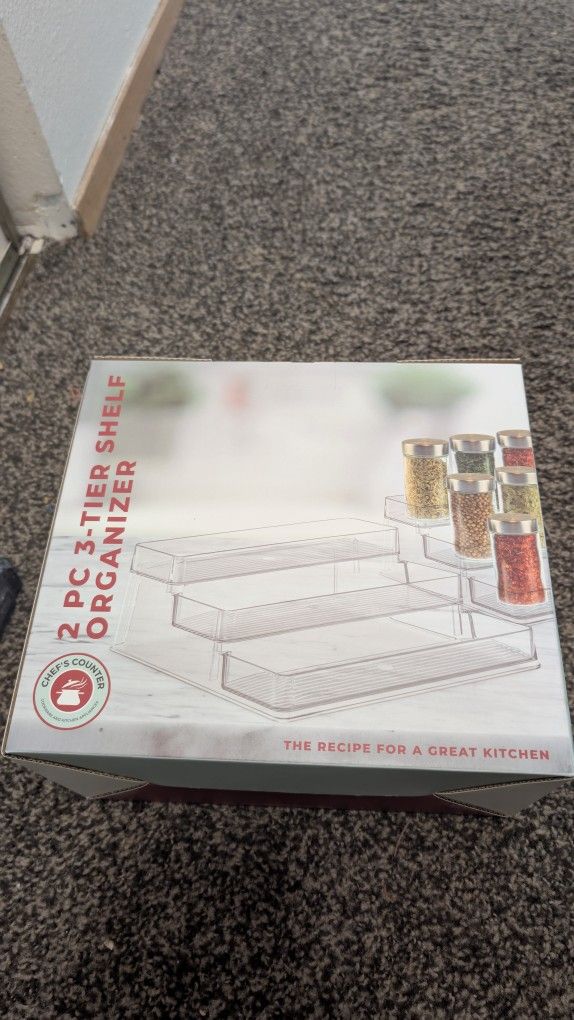 Chefs Counter 2 PC 3-tier Shelf Organizer