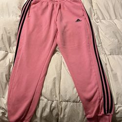 Never Worn, Only Washed Pink Adidas Sweat Pants Size LG