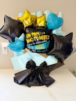 Dia del Padre Small handheld Balloon Bouquet