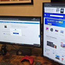 1 Samsung 27" And 1 Samsung 24" T350 Series IPS FHD monitors