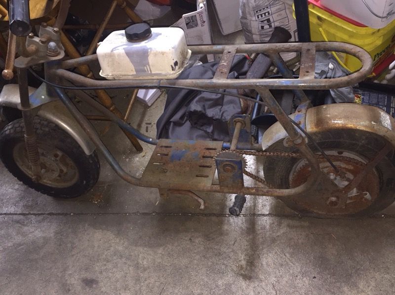 70s Kawasaki coyote mini bike frame