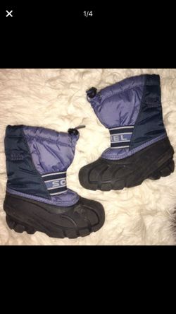 Children's kids Sorel lined winter boots size 10 great Condition
