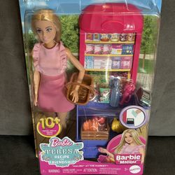 New Barbie Malibu At The Market Doll Set
