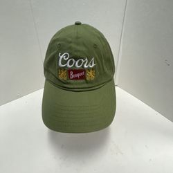 Coors Banquet Beer StrapBack Hat Cap Retro Vintage Style Logo - Green