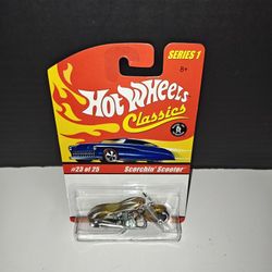 Hot Wheels Classics Scorchin' Scooter Motorcycle Gold Series 1 Diecast #23/25