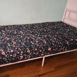 White Twin Frame Bed