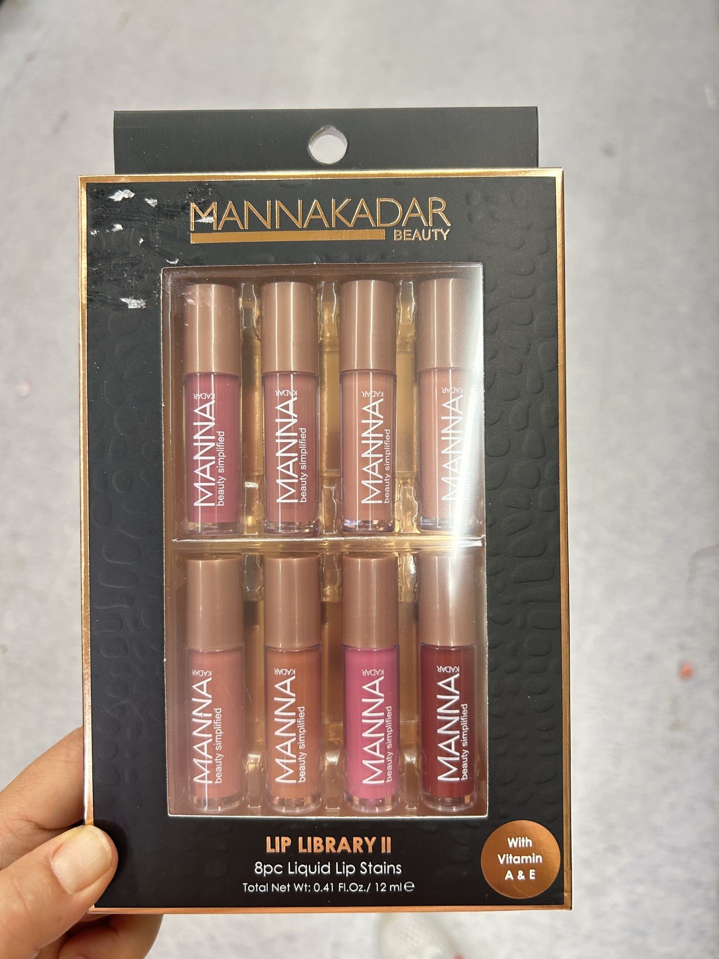 NWT Manna Kadar Beauty Lip Library II - 8pc Liquid Lip Stains Set