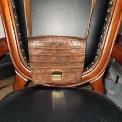 100% Hand Made Alligator Leather Mens Hand Bag