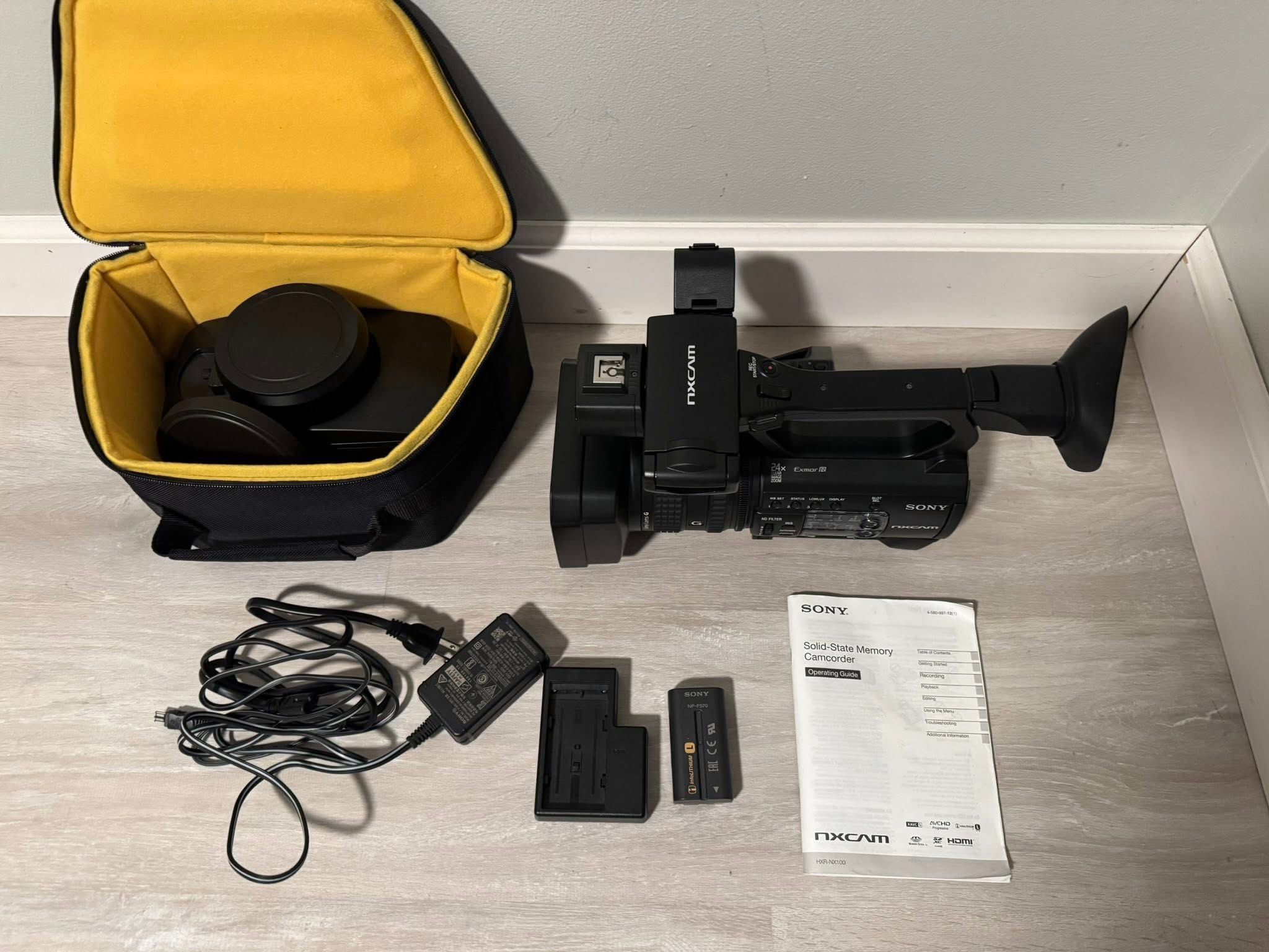 Sony HXR-NX100 with Sony VCL-HG0872