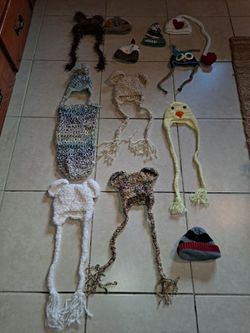 Infant Knitted Hats (12) for Photography