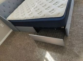 Bed frame with drawers & headboard (no mattress)