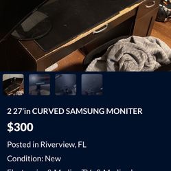 2 27’ curved samsung monitors