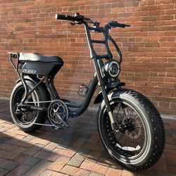 1000Watt Step Through/Thru Electric Moped Scrambler Style Ebike, 30MPH, 20-50 Mile Range 