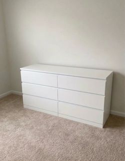 White 6-Drawer Double Dresser